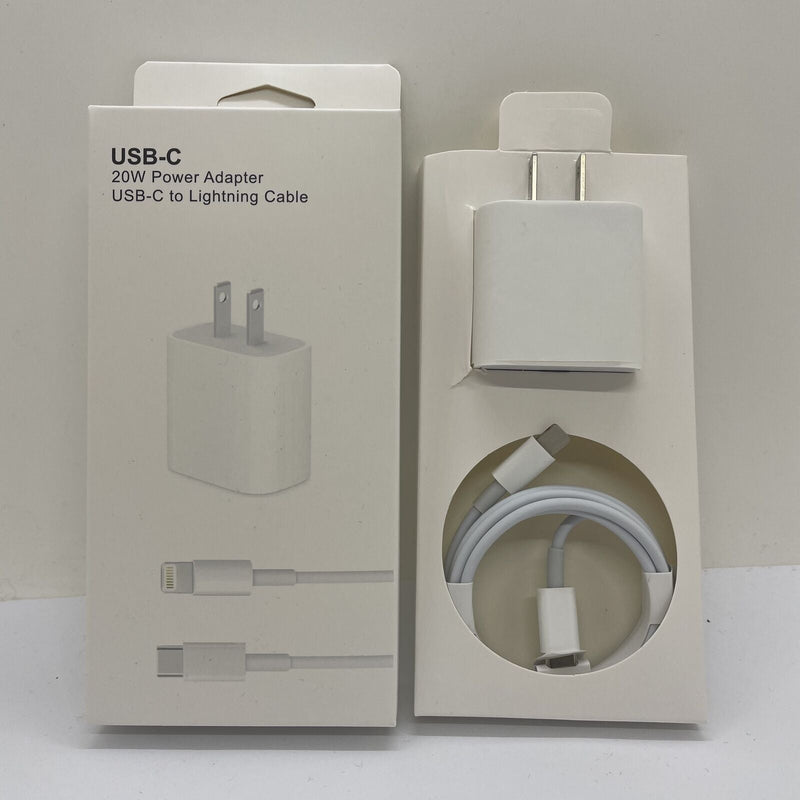 Wholesale Lot 20W Power Adapter PD Charger USB-C to iPhone Cable For Apple 12 11