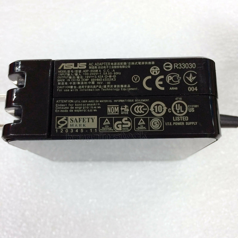 Original Asus ZenBook Flip 14 UX463FA UX463FA-AI039T AC Charger Adapter3.42A 65W Charger