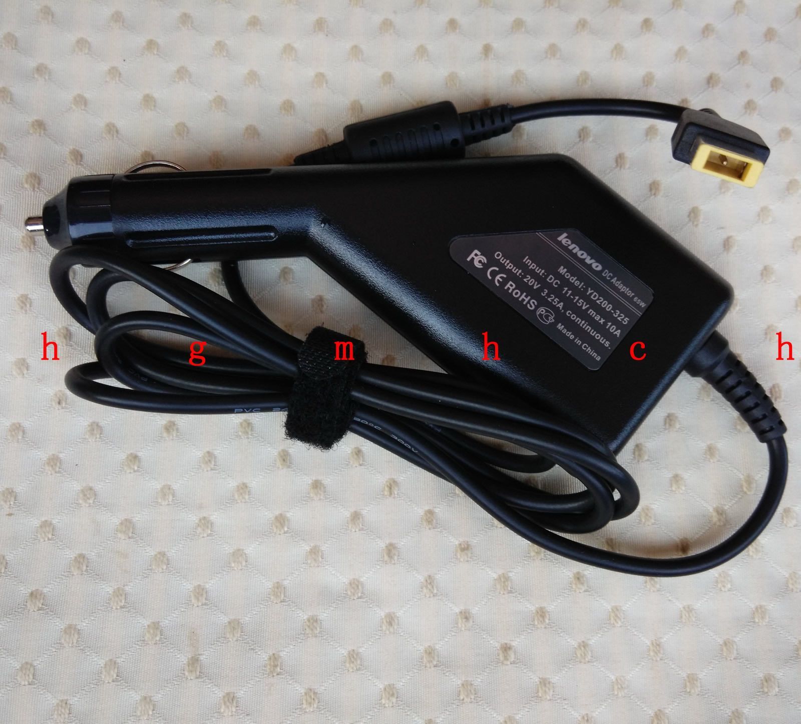 OEM Slim Tip DC/In Car Charger Lenovo ThinkPad T470s Series Laptop Charger