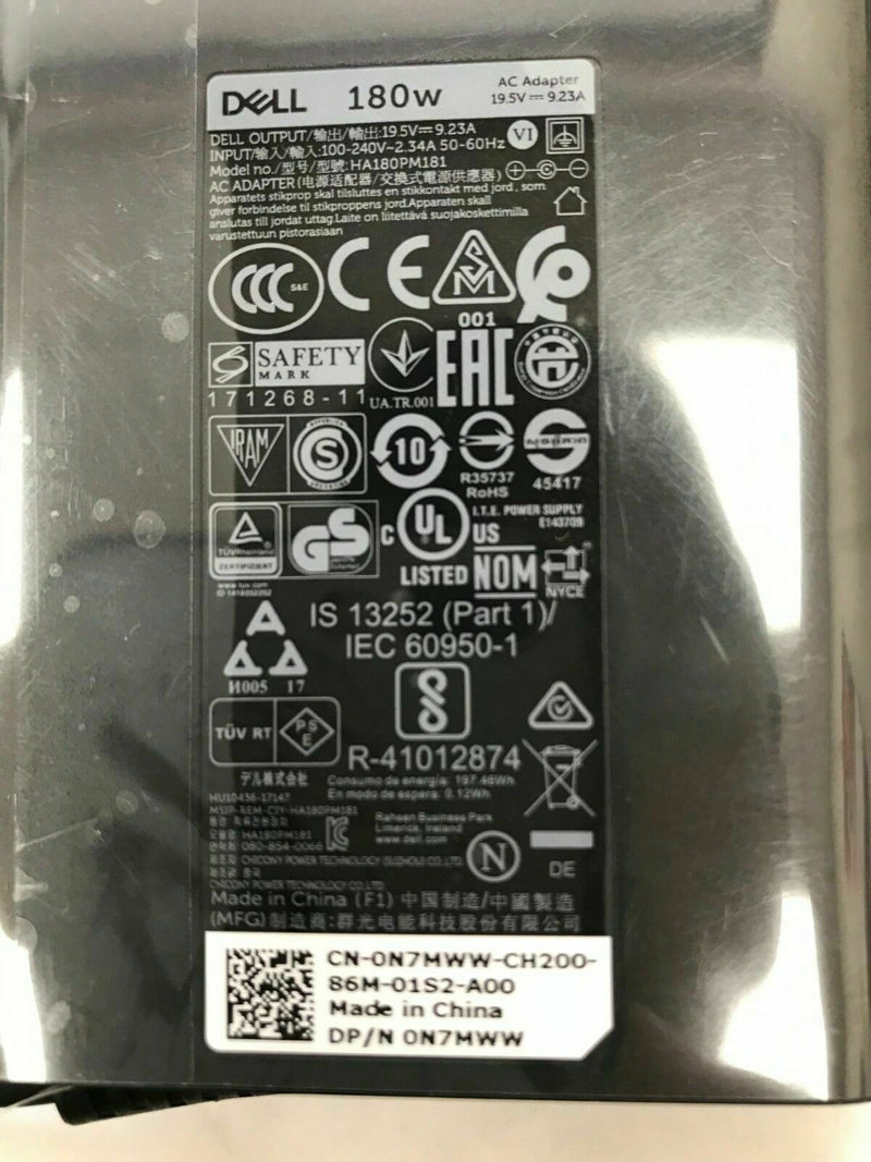 New Original Dell 180W AC Adapter&Cord for Dell Precision 7560 HA180PM181 Charger