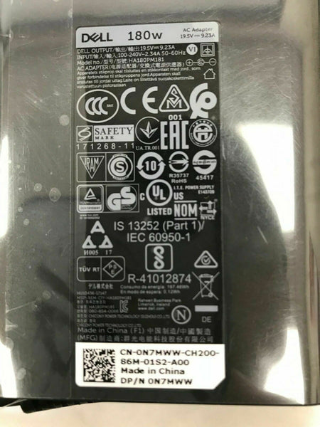 New Original Dell 180W AC Adapter&Cord for Dell Precision 7560 HA180PM181 Charger