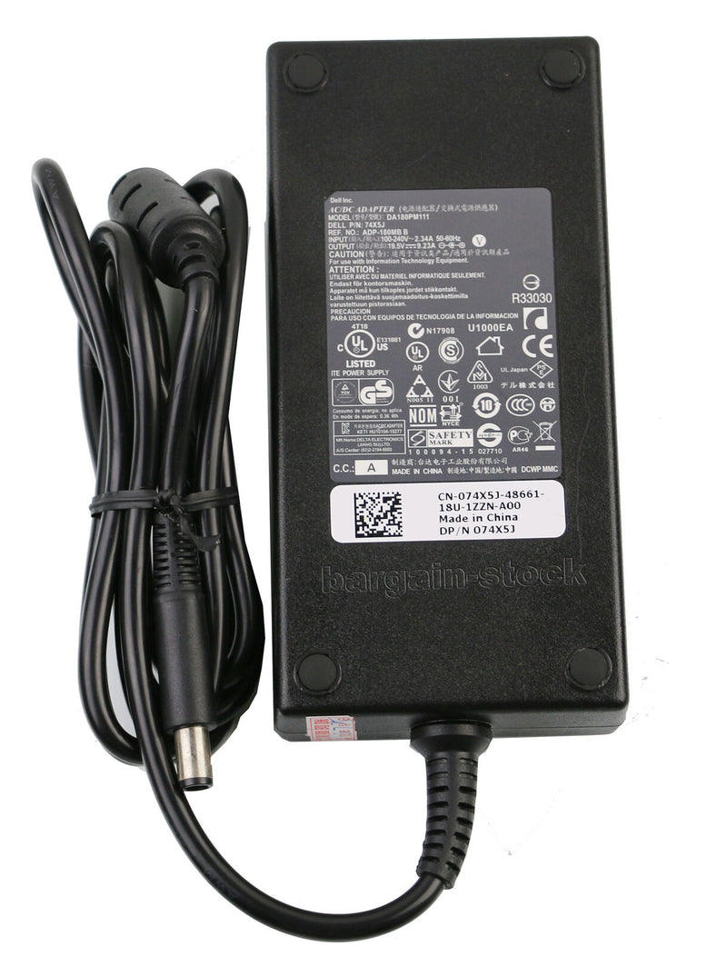 NEW 19.5V 9.23A 180W AC Power Adapter For Dell Precision 7560 Slim 7.4mm Power Cord