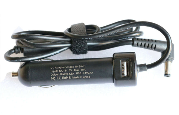 NEW Genuine AUTO Car Charger Adapter For Lenovo ideapad 100 100s 100-15IBD 100-15IBY 20V 45W