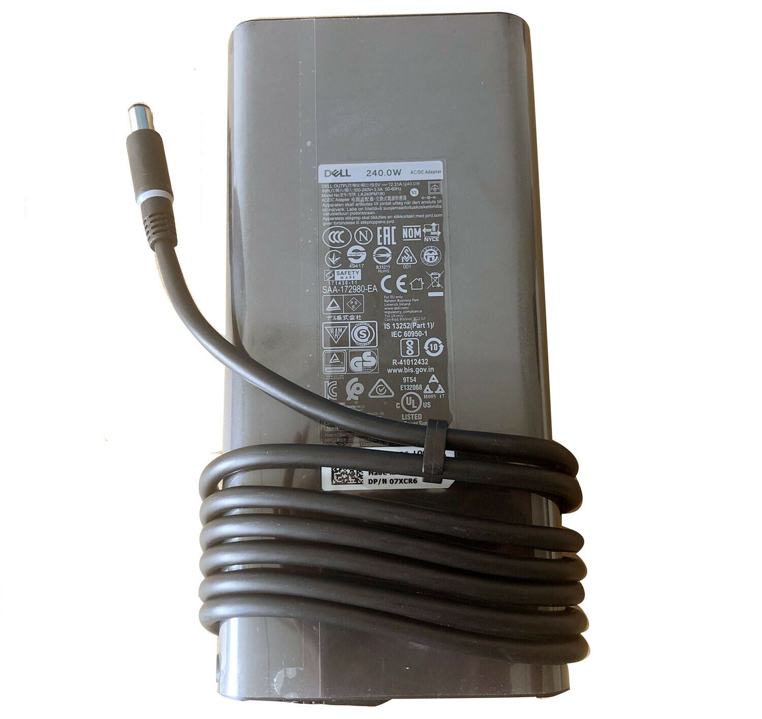 CHARGER 19.5V 12.3A 240W AC Adapter For Dell Alienware m15 R5 Ryzen Edition Power Supply