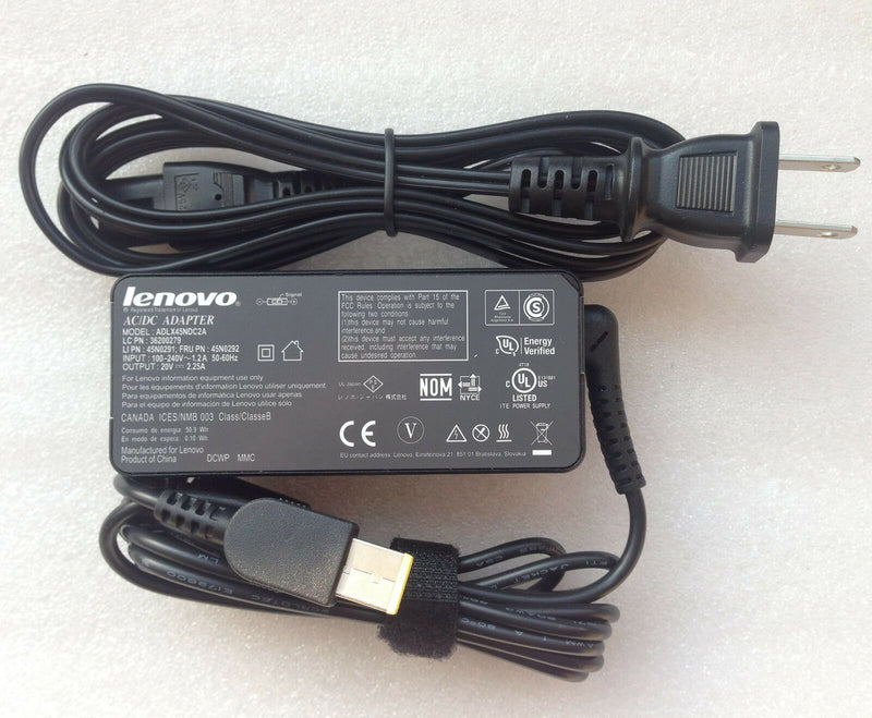 Genuine OEM Lenovo ThinkPad Helix 3701 Charger,45N0292,0B47030,ADLX45NDC2A AC Adapter