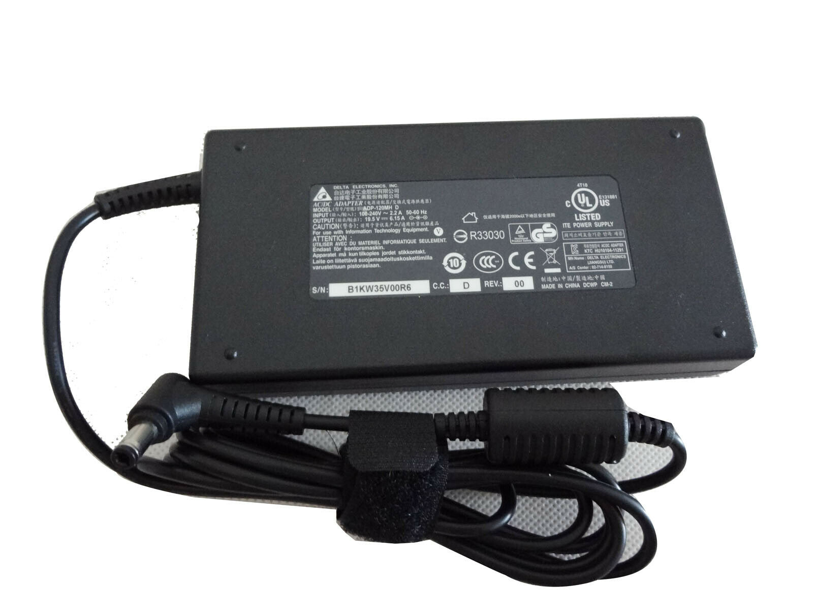 Genuine Delta 19.5V 120W AC Adapter Charger For MSI GF63 THIN 10UC-440 Power Supply