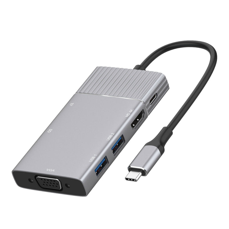 NEW Type-C TO VGA HDMI USB 3.0 PD Charging Hub Adapter For Dell XPS 13 15 17 Laptop