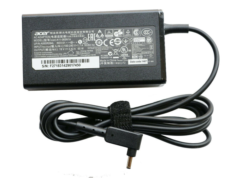 NEW Original Acer Swift 1 SF113-31 SF113-31-P5CK AC Power Adapter Charger 3.42A 65W