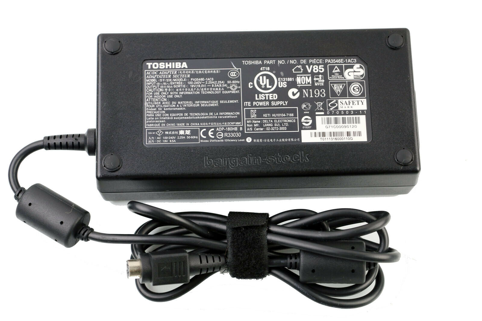 Original Genuine Toshiba Qosmio X505 X505-Q870 X505-Q850 AC Adapter Charger 19V9.5A 180W Charger