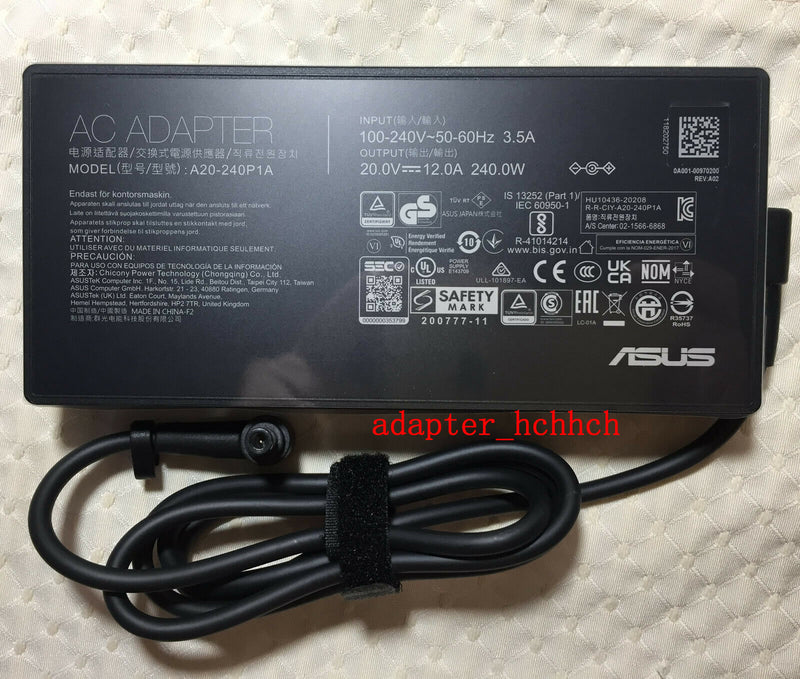 New Original OEM ASUS ROG Strix SCAR 17 G733QSA-XS99 A20-240P1A 240W AC Adapter