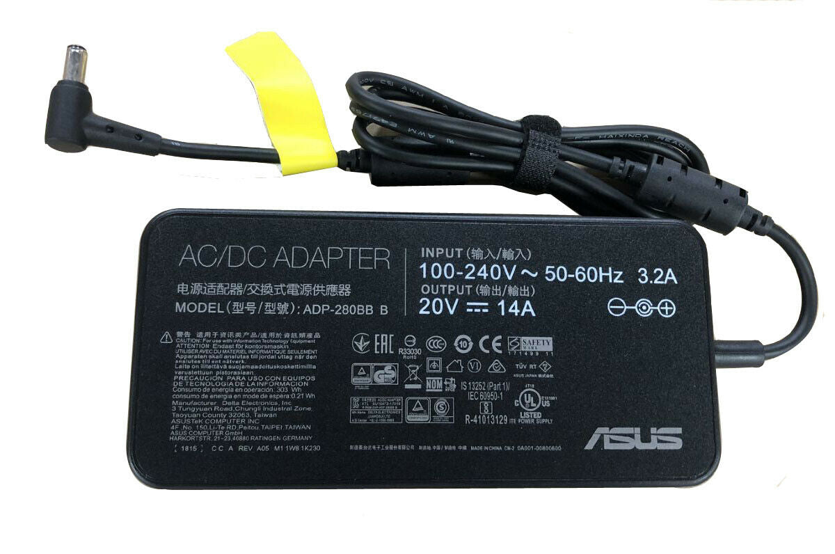 NEW Original 20V 14A 280W AC Power Adapter For ASUS ROG Zephyrus S17 GX703HS-XB98 ADP-280BB B Charger