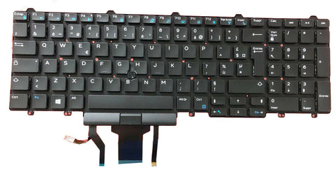 NEW Original EU Layout Backlit Keyboard For Dell Latitude E5570 E5580 E5590 With Pointer EU Charger