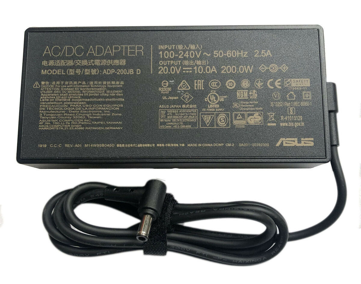 Original Genuine 10A 200W AC Adapter Charger For Asus ROG Strix G17 G713QR-HG021T Power Charger
