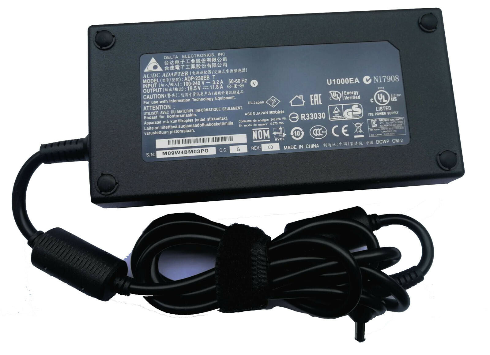 11.8A 230W AC Adapter Charger For MSI Creator 17 B11UE-240 B11UG-239 B11UH-238 Charger