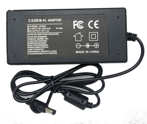 NEW Genuine Charger 12V 3A CCTV Security Camera DVR Power Supply LED 36W Adapter Charger 5.5mm*2.5mm
