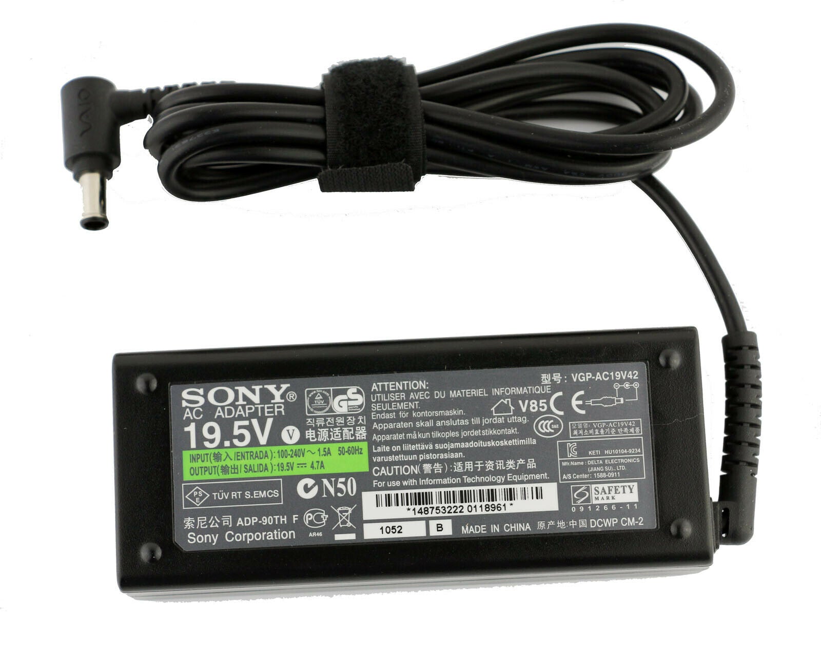 Original AC Adapter Charger For Sony Vaio VGP-AC19V42 VGP-AC19V37 19.5V 4.7A 90W