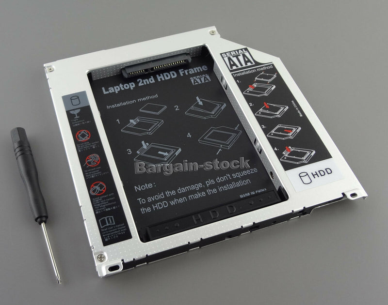 2nd Hard Drive HDD SSD Caddy For Apple Macbook Pro A1278 A1286 A1297 9.5mm SATA