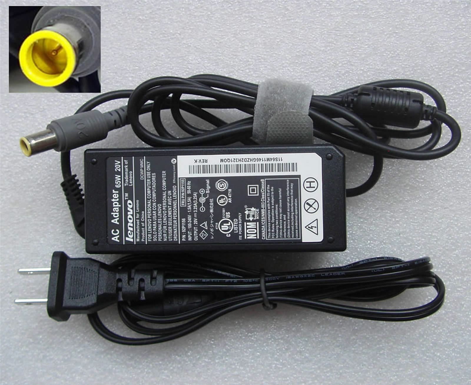 Original Lenovo ThinkPad Edge E530 3259-7JU 65W AC Power Adapter Cord/Charger