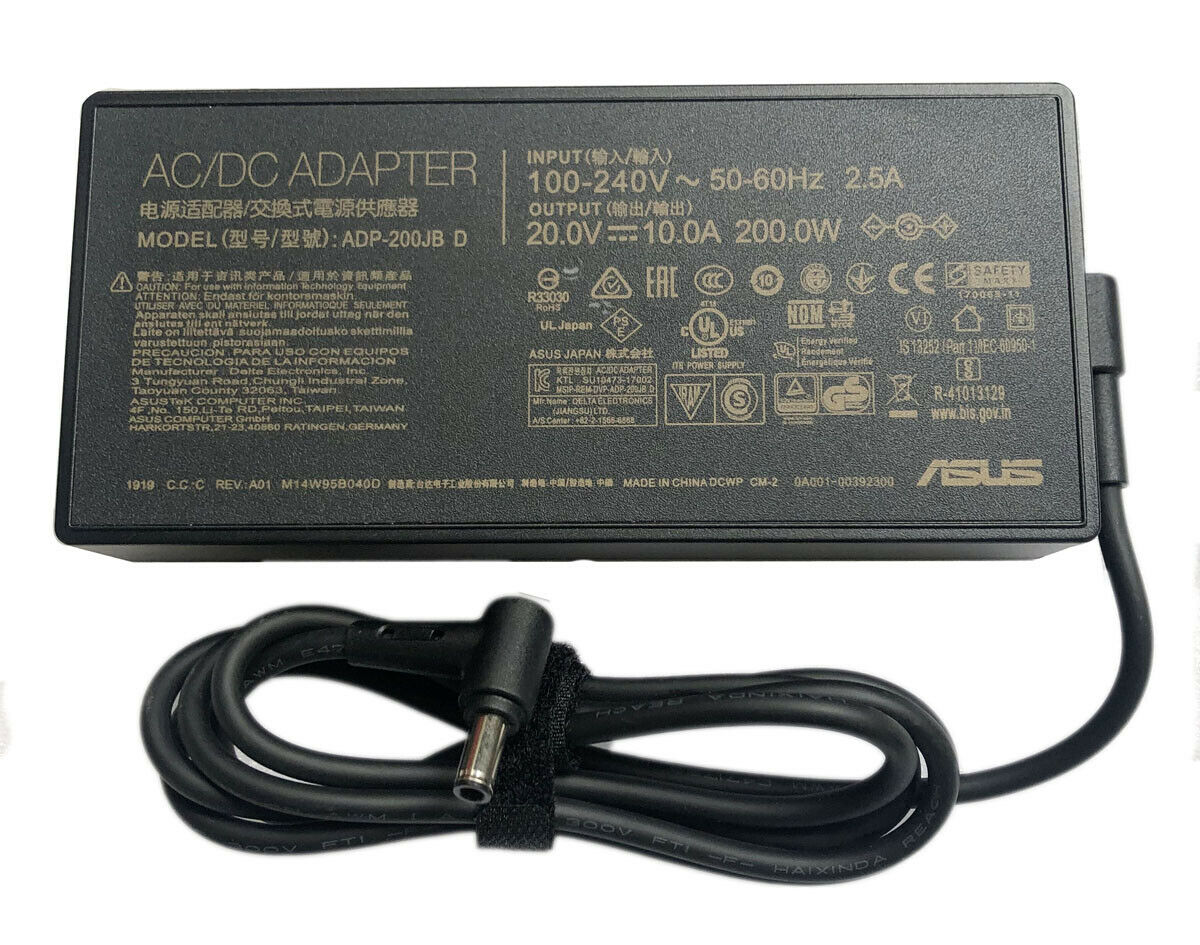 Genuine 200W AC Adapter Charger For Asus TUF Dash F15 FX516QR FX516PR-HN068T