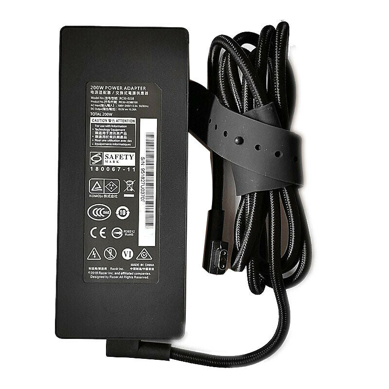 Razer Charger New Genuine 200W RC30-0238 Razer Blade 15 AC Adapter Charger Power Supply
