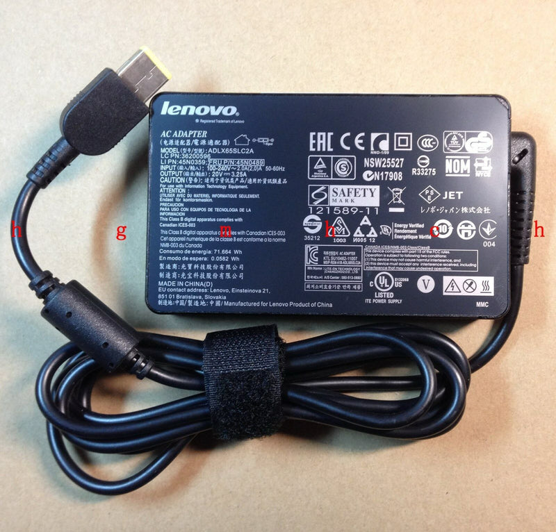 New Original OEM Lenovo 65W AC Adapter for ThinkPad Yoga 14 Charger 20DM000VUS Ultrabook