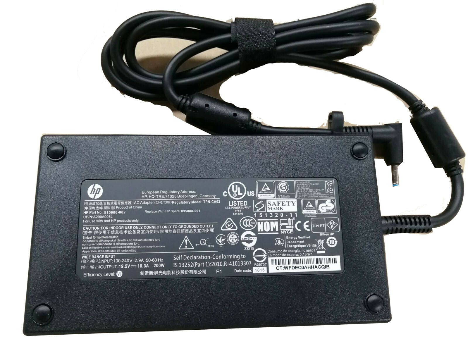 NEW Original 19.5V 10.3A 200W TPN-CA03 815680-002 HP Omen 15 AC Power Adapter Charger Charger