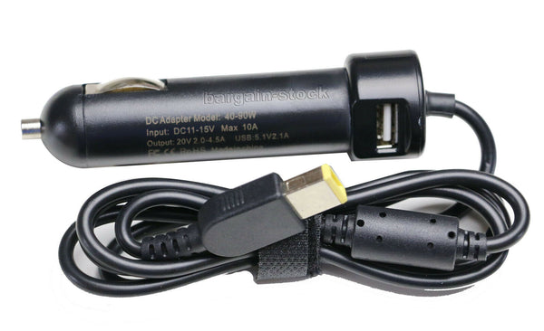 AUTO Car Charger Adapter Lenovo ThinkBook 14IIL 15IIL 20SL0016US 20SM0012US