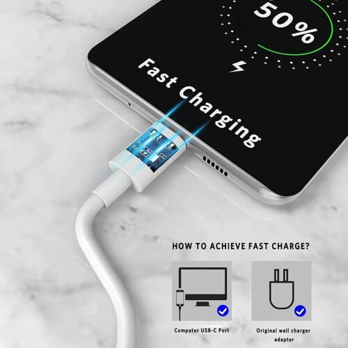 2000 pack x USB-C to USB-C Type-C Cable 60W Fast Charger Charging Data Sync Cord