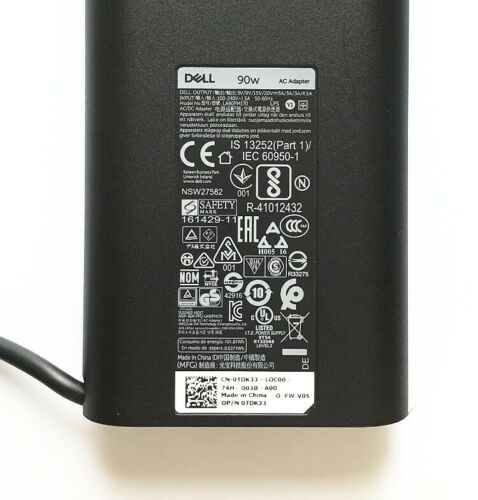 Original 20V 90W Type-C AC Adapter Charger For Dell Latitude 9420 2-in-1 Power Supply Charger