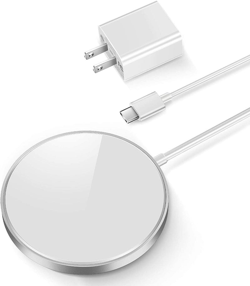 Magnetic Wireless Charger,15W Fast Charging Pad with USB-C 20W PD Adapter, Compatible with MagSafe Wireless Charger for iPhone 13/13 Mini/13Pro/13Pro max/iPhone 12/12 Mini/12Pr Pro Max mini X XR XS 8 Plus Quick Charger Accessories